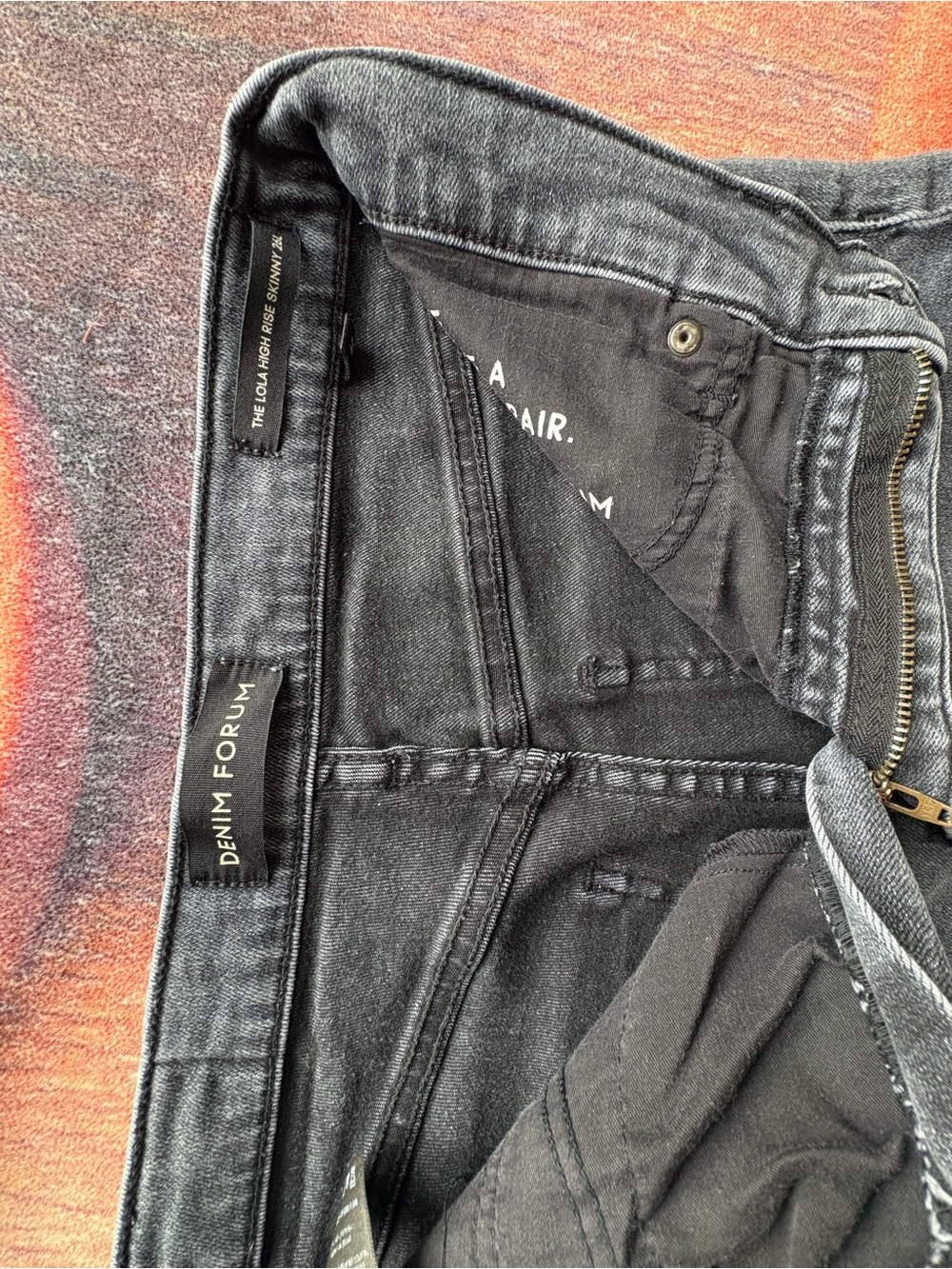 Denim Forum The Lola High Rise Skinny Jeans Raw Hem – Aritzia Size 29 dark wash - Picture 11 of 11
